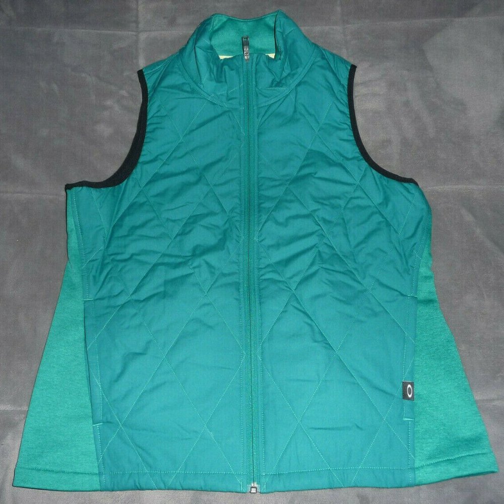 Oakley Full Zip up Vest Jacket Turquoise Size Lg
